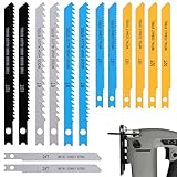 LXUEJIE Stichsägeblätter-Set mit U-Schaft, Stichsägeblätter für Holz, Kunststoff, Metall, passend für die meisten U-Schaft-Stichsägen, Stichsägeblätter-Set beinhaltet 6T, 8T, 10T, 14T, 18T, 24T, 32T