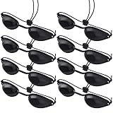 Guador 8 pcs Solarium Schutzbrille,UV Schutzbrille Augen Schutzbrille Zuverlässigen Infrarot Solarium Schutzbrille lichttherapie Sonnenbank Beauty Sonnenbrille IPL Behandlung LED Lichttherapie schwarz