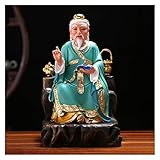 Buddha Statue Home Decor Gott Medizin König Buddha Statue Chinesische Art Buddha Home Office Dekoration Tischtisch Dekor Handgeschnitzte Gute Glücksgeschenke (blau / gold) Feng Shui Deko ( Color : Bla