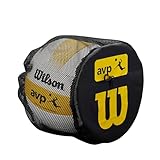 Wilson Balltasche Volleyball AVP, Ballnetz für 1 Volleyball, Mit 2 Clips für stabilen und sicheren Halt, Atmungsaktives Mesh-Design, Schwarz / Gelb