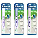 Nurila 3 Stück Fugenstift Grau Weiß Cremefarben, Fliesenstift Wasserfest, Fugenstift Weiß für Küche, Bad, Türspalten, Fliesenspalten, Fliesen Reparatur Stift, Grout Pen