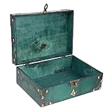 Holibanna Kasten antike schmuckschatulle Zubehör Schmuck-Organizer-Halskette sperren retro dekorativ aufbewahrungskorb schmuckkästchen Kleinigkeiten-Organizer Juwelierorganisator Eisen Green