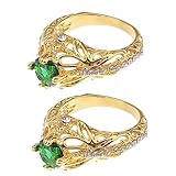 WOFASHPURET 2 Stück Dekorativer Zirkonia-ring Goldene Armbänder Für Frauen Goldringe Für Frauen Zirkonring Verlobungsring Knöchel Ringschmuck Band Schmuck Ringhalter Halskette Haoshi Golden