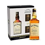 Jack Daniel's Tennessee Honey Set - Geschenkkarton inkl. Gläser | Ideal zum Verschenken (1 x 0,7 Liter)