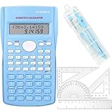Tragbarer wissenschaftlicher Taschenrechner mit 240 Funktionen, zweizeiliges Display, für Schulbedarf, Studenten, Lehrer, Geschäft, Büro, Zuhause (blau)