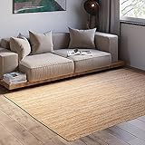 MY-RUG Jute Teppich 100x150 cm | Sisal-Teppich Wohnzimmer | handgewebter Juteteppich | flach gewebter Sisalteppich | Wohnzimmerteppich in Sisal-Optik nachhaltig aus Naturfaser | braun, Natur