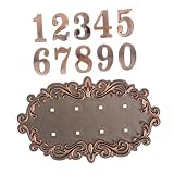 HOLIDYOYO Retro Hausnummernschild aus Langlebigem Abs mit Reflektierenden Ziffern Wetterfestes Adressschild für Haustür Büro Briefkasten Hotel und Außenbereich Vintage Türschild