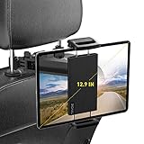 TRYONE Tablet Halterung Auto, Tablethalterungen Auto Kopfstütze - Ausziehbare KFZ-Kopfstützenhalterung für iPad Air, Pro 10.5, 12.9/Samsung Tabs/Kindle Fire HD/Switch alle 4,7-12,9 Zoll Geräte