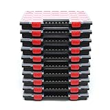 Kistenberg 10x Sortimentskasten NORS14 Sortierbox Set Sortierkasten Kleinteilemagazin Mit Trennstegen Mit komfortablem und stabilem Griff Durchsichtiger Deckel Kunststoff 39,9 x 30,3 x 5 cm
