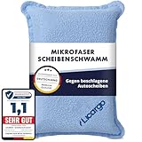 LICARGO Mikrofaser Scheibenschwamm [2in1] - Gegen Beschlagene Autoscheiben Innen - Streifenfreie Reinigung - Autoschwamm, Schwamm Auto, Auto Winter Zubehoer, Auto Schwamm, Scheibenschwamm Auto