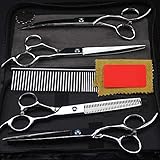 Professionelle Friseurschere, Haarschneideschere Aus Edelstahl, 7-Zoll-effilierschere, Ergonomisches Design, Für Den Einsatz Im Salon Und Zu Hause (Silver)