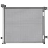 Woobroo Ausziehbares Treppenschutzgitter für Babys und Haustiere, Babygitter oder Hundegitter, ausziehbar auf 140 cm breit, 86 cm hoch, Einhandbedienbares Babygitter für Treppen, Türen und Flure