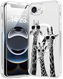 bicol Schutzhülle für iPhone 16e mit Displayschutzfolie, kompatibel mit kabellosem Laden, verbesserter Kameraschutz, transparente Acryl-Handyhülle mit trendigem Blumen-Design für Damen