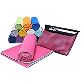 gipfelsport Mikrofaser Handtuch - Microfaser Handtücher Set, Strandtuch, Badetuch I groß, schnelltrocknend I für Sport, Beach, Reise, Outdoor, Camping I leicht, dünn, klein I 140x70cm I Fuchsia