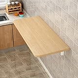 Wandklapptisch, Wäscheklapptisch, wandmontierter Klappschreibtisch, platzsparender, herunterklappbarer schwebender Schreibtisch fürs Arbeitszimmer, Klapptische, Kartentische für kleine Räume