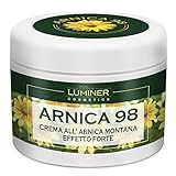 Arnika für Pferde Human Use 200ml LUMINER, Arnika Gel Forte 98 für Massage, Arnika Forte Montana und Teufelskralle Creme, natürliche konzentrierte Formel mit intensiver Wirkung Made in Italy