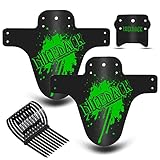 NICEDACK MTB Schutzbleche,Fahrrad Mudguard 2 Stücke MTB Mud Guard Mountainbike Hinten und Vorne Schlamm schaber Spritzschutz (A-Schutzbleche, A-Grün)