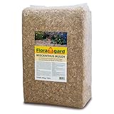 Floragard Miscanthus Mulch - nachhaltige Rindenmulch-Alternative aus Chinagras - für Pflegeleichte Gartengestaltung und Gartenpflege - 125 Liter