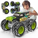 Monstertruck Ferngesteuert, Ferngesteuertes Auto ab 4 6 8 Jahre mit Licht, 360°Drehung Monstertruck, Aufrechtes Gehen, Gehen auf dem Kopf, 1:16 2,4GHz Amphibienfahrzeug Monster Truck Ferngesteuert
