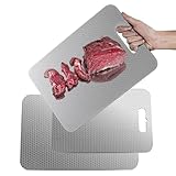 Schneidebrett – 3-teiliges Edelstahl-Werkzeug-Set, Schneidebrett, Serviertablett, für Obst, Charcuterie, Käse, Zuhause, Wohnung, Restaurant, Wohnheim, Camping, Grillen, Angeln