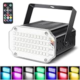 Multicolor Stroboskop mit Fernbedienung Disco Licht, 48Led Stroboskope Musikgesteuert Disco Blitzlicht für Room, Discolicht Party Disco Strobe Light Stroposkopblitzer Blitzer Projektor Lichteffekte