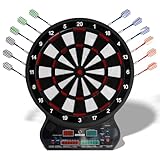 Ruthless - Ruthless R600 Electonic Dartscheibe - weiche Spitze - inkl. 4 Sets Dartpfeile - 8 Spieler - 27 Spiele