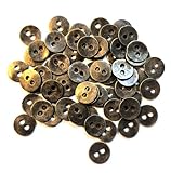 12 kleine Metallknöpfe 13mm Ösenknöpfe Zum Aufnähen bronzefarben