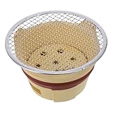 SHINEOFI Tragbarer Holzkohlegrill Keramikofen aus Bruchfestem Ton Kompakter Grillofen für Camping und Picknick Holzkohlebrenner mit Grillrost