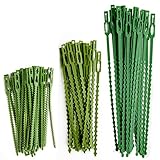 HXC 110 Stück Verstellbarer Pflanzenbinder Kunststoff-Kabelbinder-Set Twist Ties für Grüne Pflanzenstütze Flexible Pflanzenbänder für Gartenbaum-Topfpflanzen