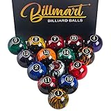 Billmart Premium Billardkugeln Billardtisch Zubehör 2-1/10.2 cm Regelgröße 16 Billardbälle Billard Set