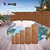 Dicke Bambus-Paneele – natürlicher Gartenzaun als Windschutz, 50 cm bis 120 cm hoch, robuster Bambuszaun (160 x 250 cm)