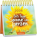 Mini-Wochenkalender 365 Tage Sonne im Herzen 2026: Kleiner Tischkalender für mehr gute Laune und Lebensfreude