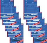 Herlitz 1932839 Lieferschein-Buch A5 204 2x40 Blatt, selbstdurchschreibend (10 Stück)