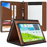 KHOMO Universal Padfolio Case - Portfolio Organizer für Tablet 8,5 bis 11 Zoll - PU Leder Notebook Pad Halter Ordner für iPad, Air, Pro & andere