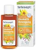 tetesept Muskel & Bewegung Bad – Gesundheitsbad für Entspannung & Lockerung mit 4 ätherischen Ölen – Wohltuender Badezusatz durchwärmt und entlastet – 1 x 125 ml
