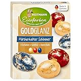 Heitmann Eierfarben Goldglanz - 3 flüssige Kaltfarben, 4 Dekorfolien - Ostern - Ostereier bemalen, Ostereierfarbe