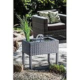 Heissner Rattan Terrassenteich, Schwarz, Einheitsgröße