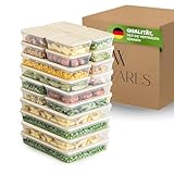 Viwares Stapelbare Gefrierdosen 20er Set, Gefrierfach & Kühlschrank Organizer mit Deckel, Frostfest bis -25°C, Wiederverwendbare Frischhaltedosen, Lebensmittel frisch und geruchsfrei lagern