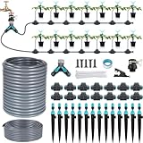 Bewässerungssystem, Automatisches Bewässerungsset, 20 M +10 M Bewässerungsrohre Gartenbewässerung Tröpfchenbewässerung Outdoor, Micro Drip Bewässerung für Topfpflanzen, Hochbeet Terrasse, Gewächshaus