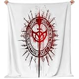 Flanelldecken 130x150 cm mit Wikinger-Runen Mustern, Fantasy-Stil Dekoration Kuscheldecke super weich warm und leicht geeignet für Zuhause Schlafzimmer Sofa Büro