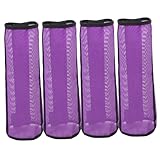 TOBBOMEY 4 Stück Atmungsaktive Pferdebeinschützer aus Netzmaterial Langlebige Fliegengamaschen mit Stützfunktion Bequeme Schnelle Passform für Umfassenden Schutz gegen Insekten und