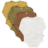 PIPPI Unisex Baby 4er Pack Body LS Kleinkind Unterwäsche-Satz, Tinsel, 104