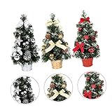Alipis Mini Weihnachtsbaum mit Bunten Lichtern Dekorativer Weihnachtsbaum mit LED Lichterkette Festliche Tischdeko für Weihnachtsfeier Stimmungsvoller Lichterbaum mit Zufällige Farbe