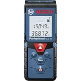 Bosch Professional Laser Entfernungsmesser GLM 40 (Flächen-/Volumenberechnung, max. Messbereich: 40 m, 2x 1,5-V Batterien, Schutztasche)