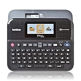 Brother PT-D600VP Professionelles Beschriftungsgerät für das Büro (für 3,5 bis 24 mm breite TZe-Schriftbänder, Thermotransfer-Druckverfahren), schwarz