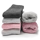 Occulto Damen Warme Thermosocken 6er Pack (Modell: Smilla) Pink Grau 39-42