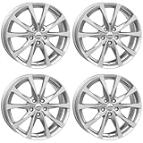 4x AUTEC Felgen Alufelgen BRIXEN 7.0x17 ET35 5x114,3 Brillantsilber kompatibel mit Dacia Duster