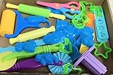 31 Stück Knete Zubehör Set, Knetwerkzeug für Kinder, Robusten Plastilin Werkzeuge, Knetzubehör für Kreatives Kneten mit Formen und Spaß