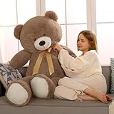 MorisMos 150cm riesen teddys plüschbär, großer teddybär XXL Kuscheltier, Weihnachten Geburtstag Geschenk-Dunkelbraun