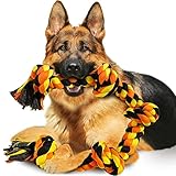TINGERIA® Hundespielzeug unzerstörbar XXXL für große Hunde, Hunde Kauspielzeug Aggressive Kauer, Hunde Seil Tau robust, Spielzeug Spielsachen Intelligenz